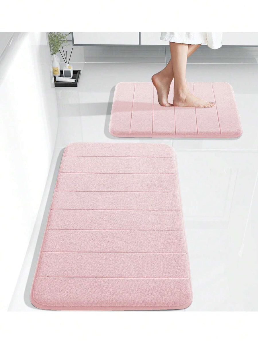 1pc Solid Color Simple Soft Memory Foam Sponge Absorbent And Non-Slip Bathroom Toilet Floor Mat Home Bathroom Decor Bath Rug Floor Carpet Outdoor Rug Door Mat Fall Decor Bathroom Accessories Back To School Entryway Decor