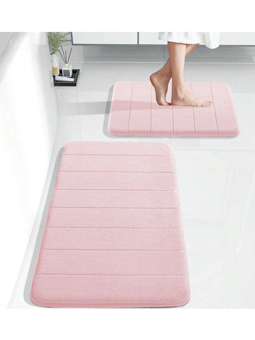 1pc Solid Color Simple Soft Memory Foam Sponge Absorbent And Non-Slip Bathroom Toilet Floor Mat Home Bathroom Decor Bath Rug Floor Carpet Outdoor Rug Door Mat Fall Decor Bathroom Accessories Back To School Entryway Decor