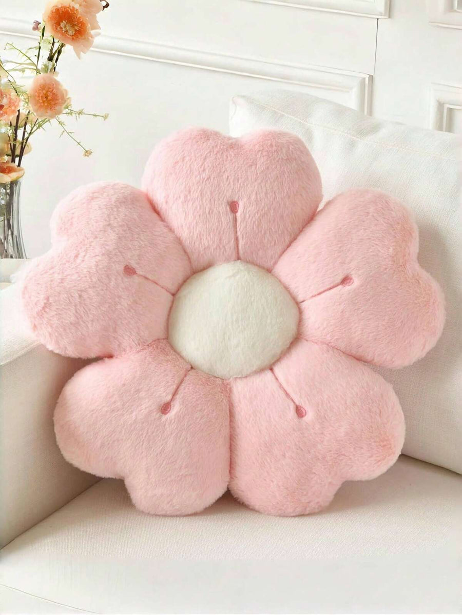 Christmas Decorative Pillows, Adorable Daisy Flower Cushions, Soft Faux Rabbit Fur Pillows For Sofas, Bedrooms, And Living Rooms,Perfect For Christmas And New Year Home Decor,A Wonderful Christmas Gift For Family And Friends